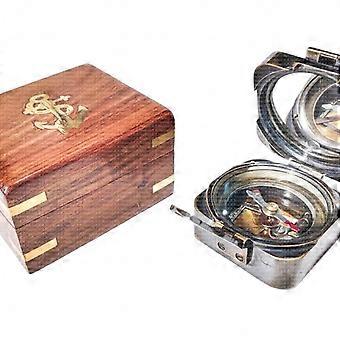 Brass Compass Brunton Kelvin & Hughes -vuosipäivälahjat miehille ja naisille, syntymäpäivälahja isälle, hänelle ja naiselle, bestman-lahja, joulukoristeet