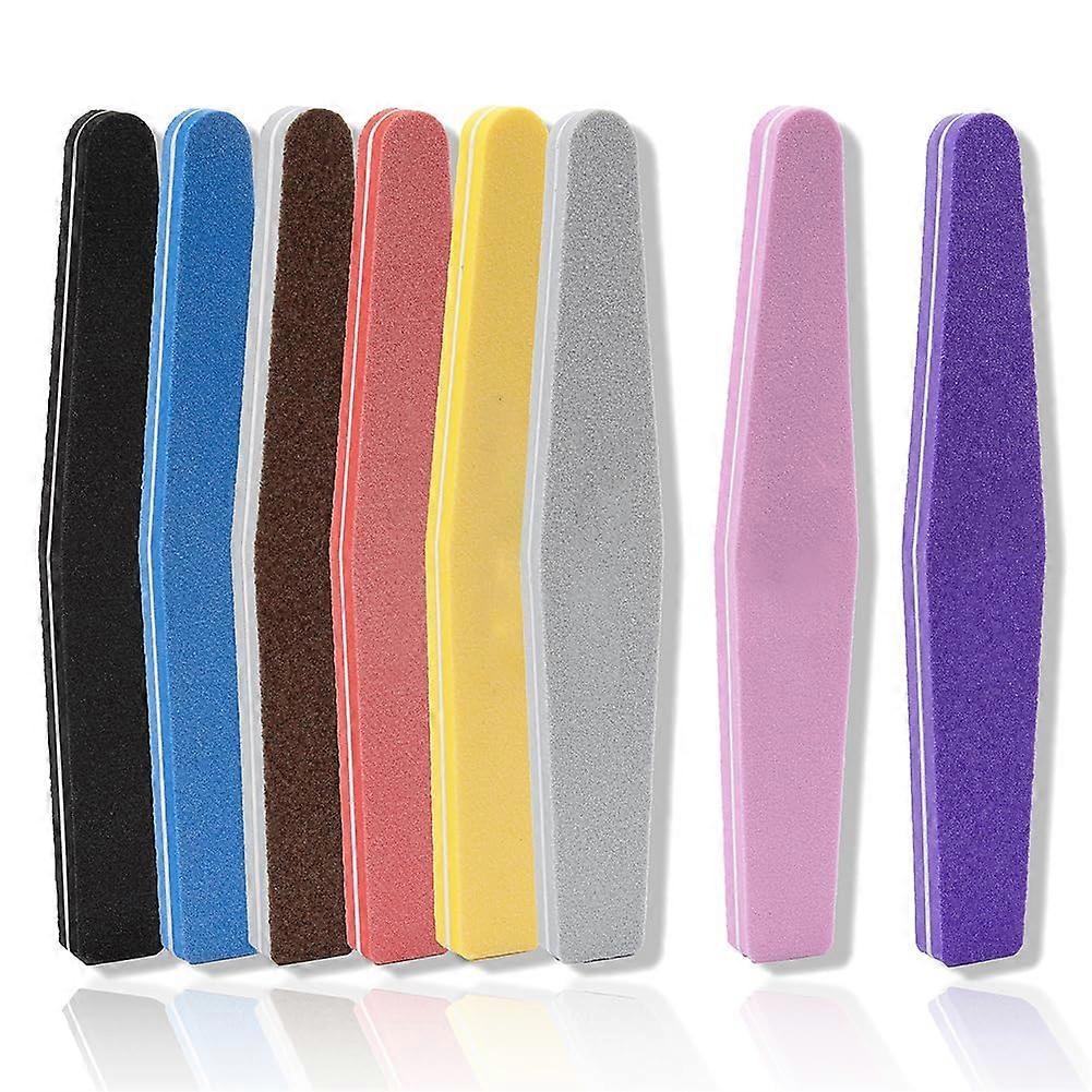 8 PCS Double Sided Nail Files Emery Boards Bulk Colored Professional Nail Shaping Set