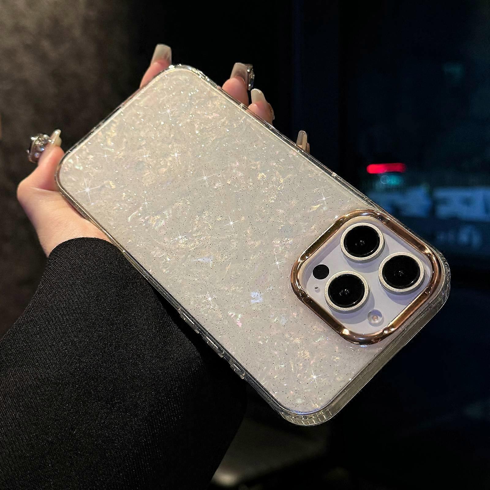 For iPhone 16 Pro Max Case IMD Shell Pattern PC+TPU Phone Cover