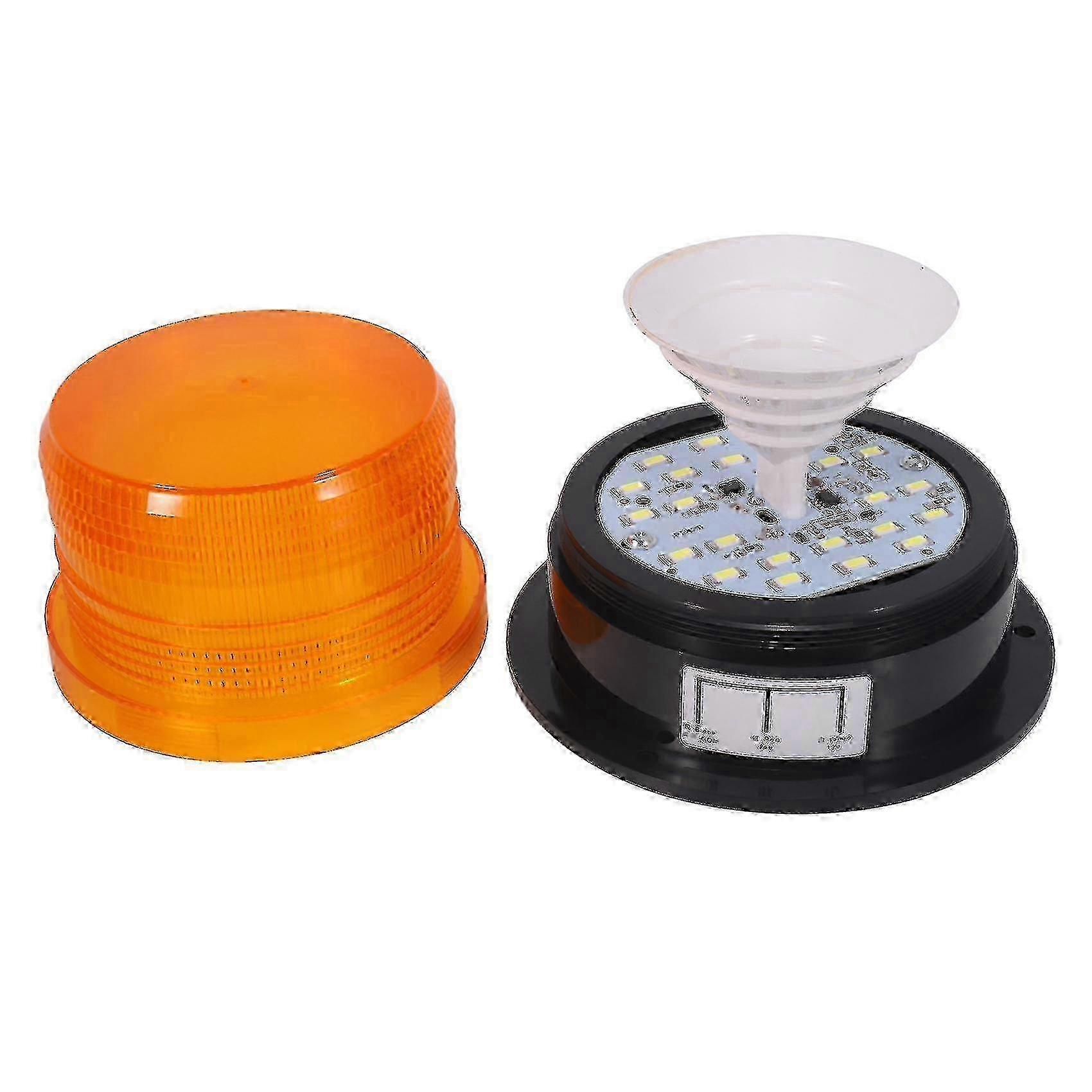 LED strobe light for emergency vehicle with amber beacon warning lamp