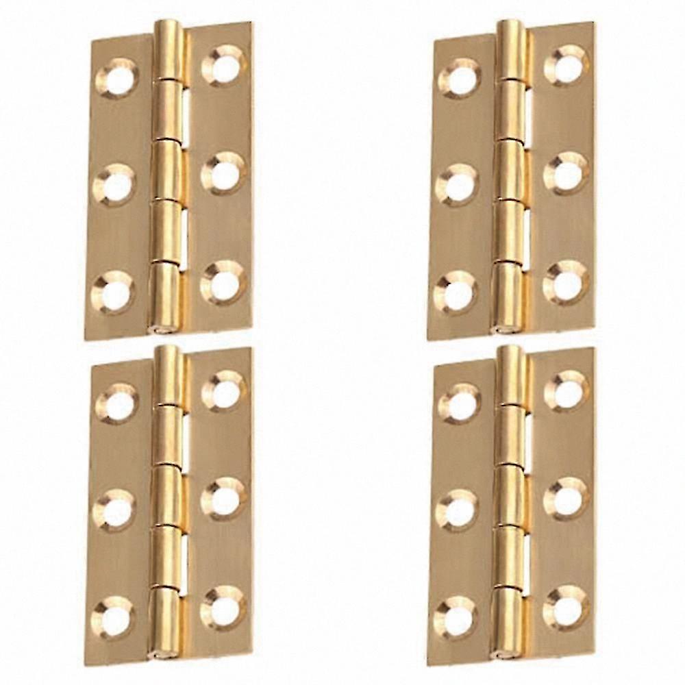 4-Pack Solid Brass Hip Hinges 5.1cm for Cabinet Doors & Trunks