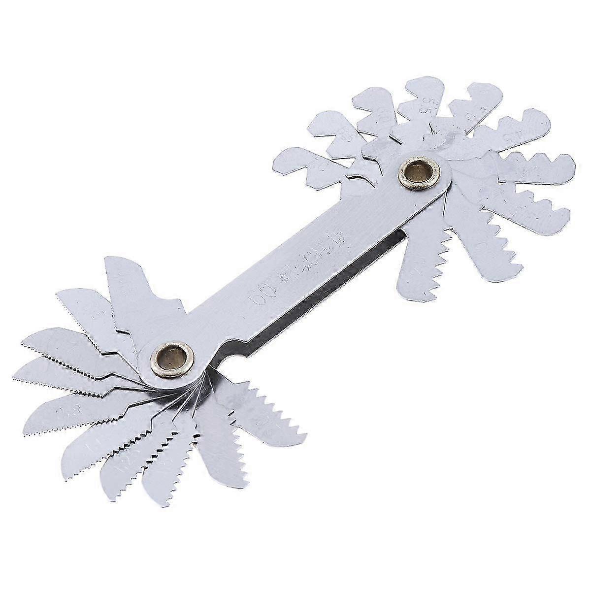 Thread Measuring Tool, Chrome Finish Offers Elegant Appearance And Rust Resistance, Screw Thread Pitch Gauge Designed For Internal External Threads