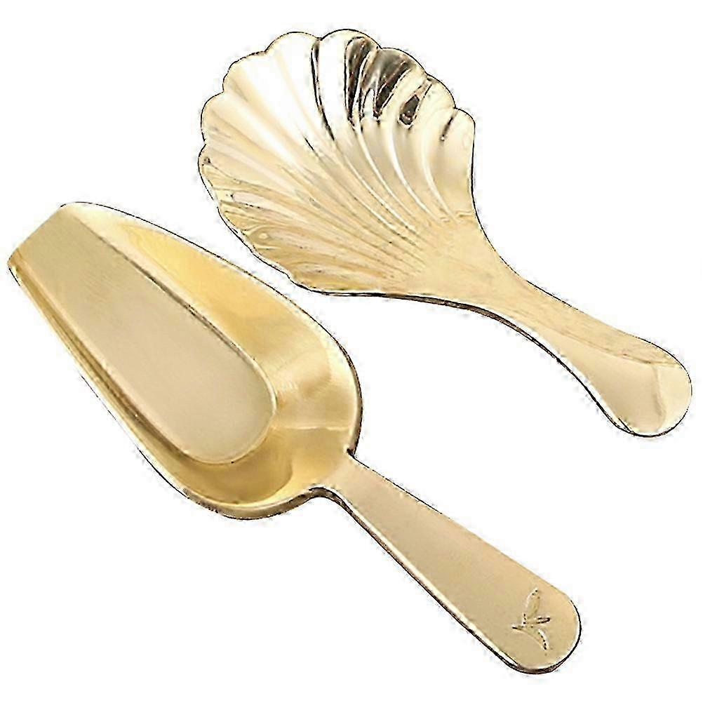 2pcs Brass Mini Tea Spoon Tea Scoop Mini Tea Spoons Brass Teaspoon Tea Accessories