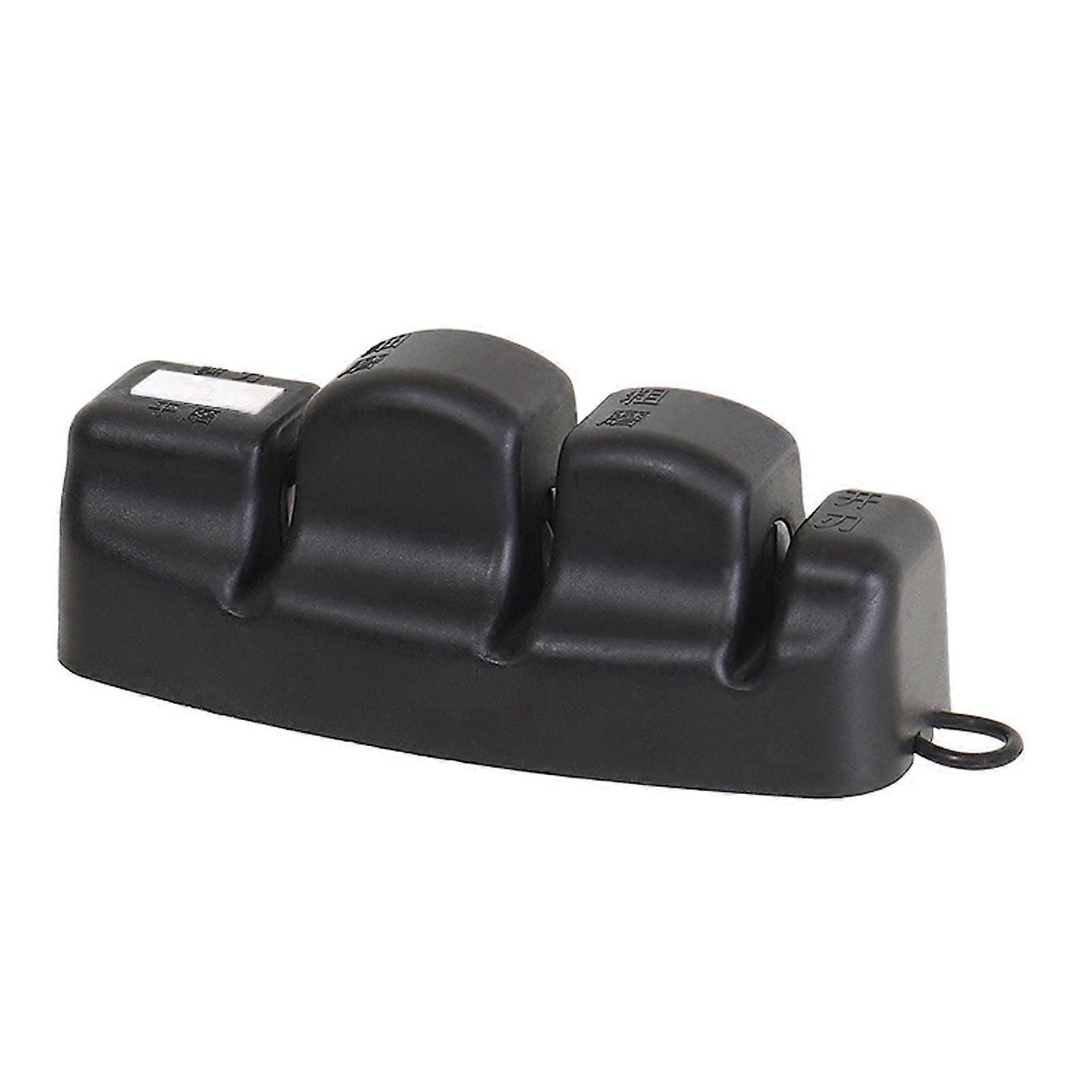 Professional 4 Stage Kitchen Knife Sharpener with Non Slip Base and Ergonomic Grip, Black