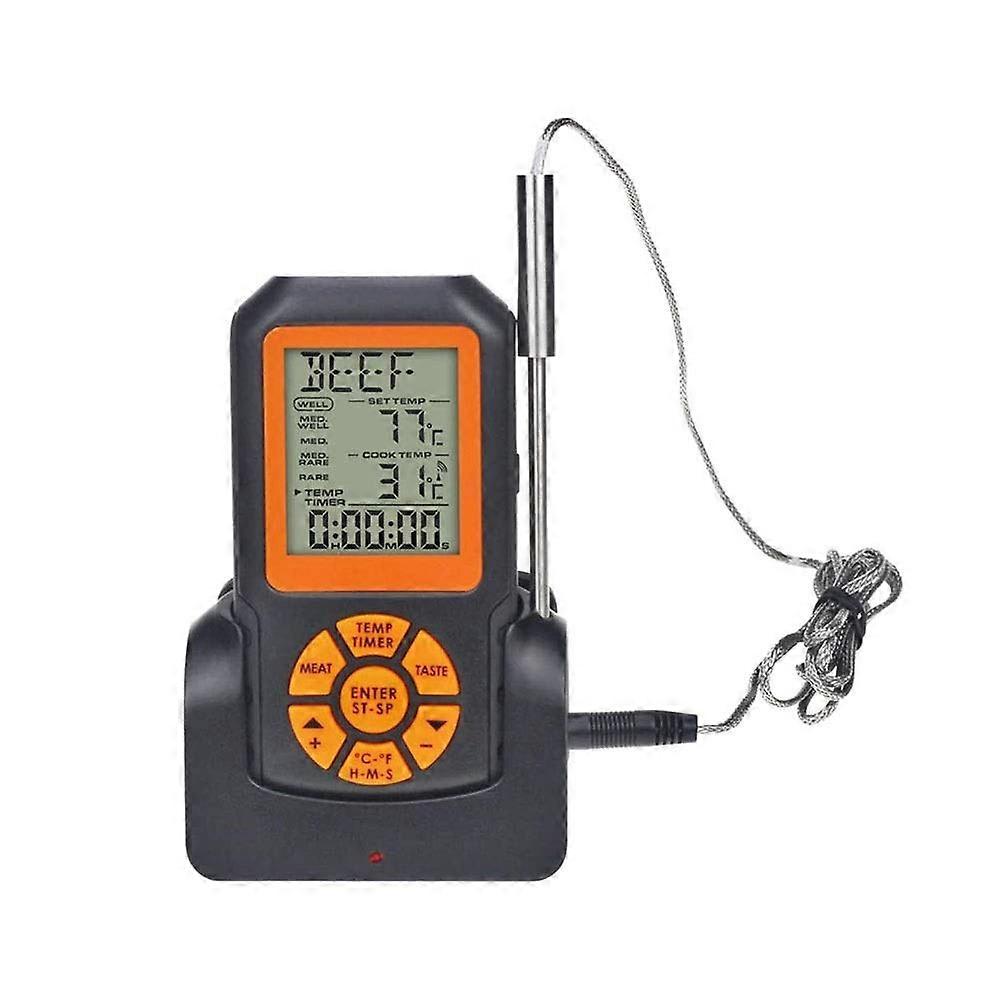 Digital Meat Thermometer Instant Read with Backlit LCD, Timer Alarm, for Grill BBQ Cooking