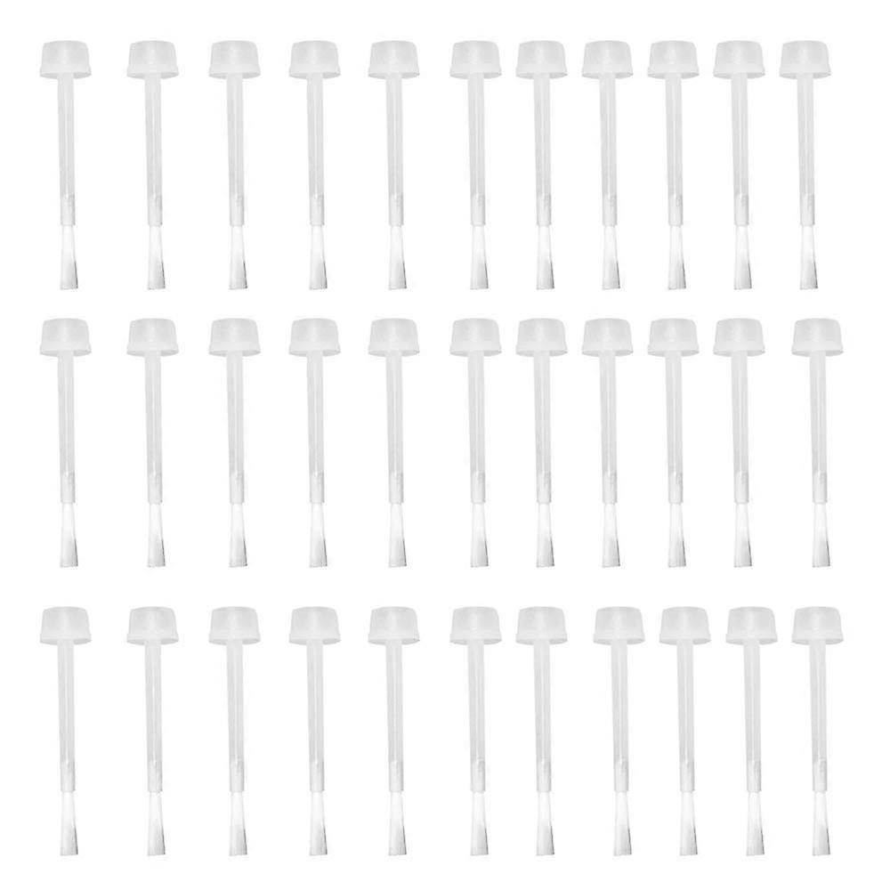 100pcs Nail Polish Replacement Brushes for Gel Bottles PP Nylon Applicators Smooth Even Application