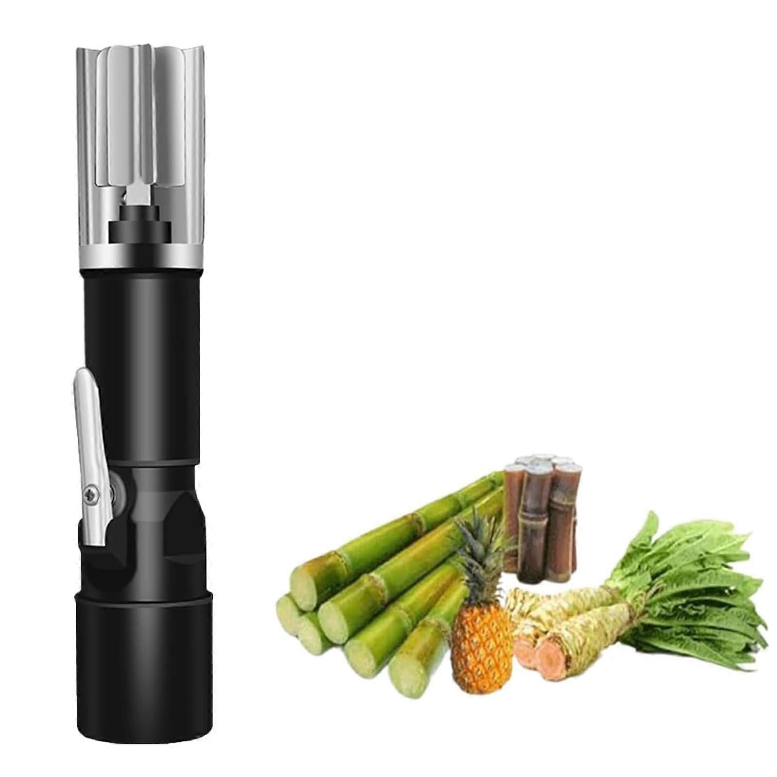 Electric Sugarcane Peeler with Adjustable Speed, Waterproof Scraper for Coconut and Pumpkin