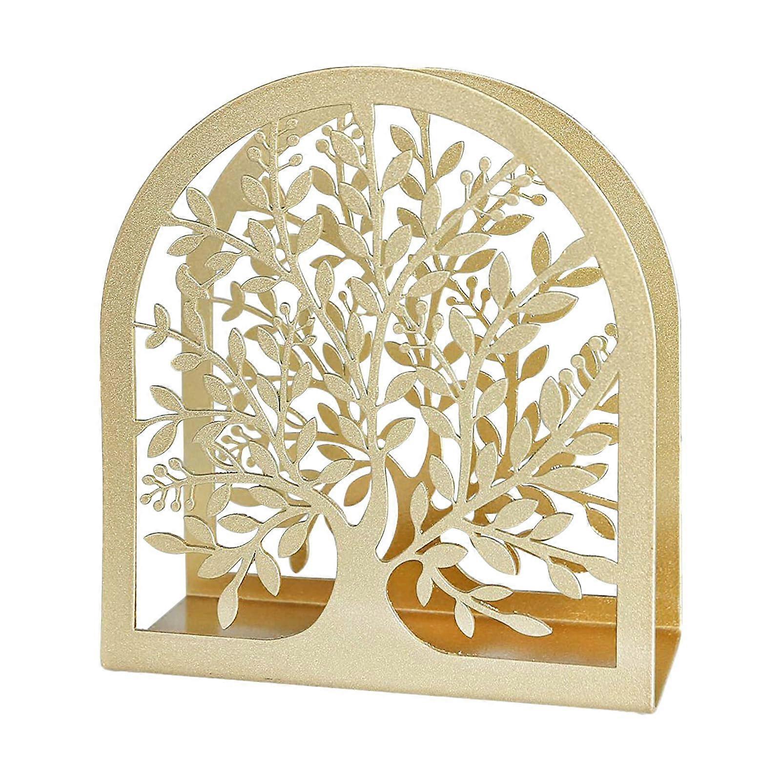 Gold Metal Napkin Holder with RustResistant Frame for Kitchen Dining Room Table Organizer