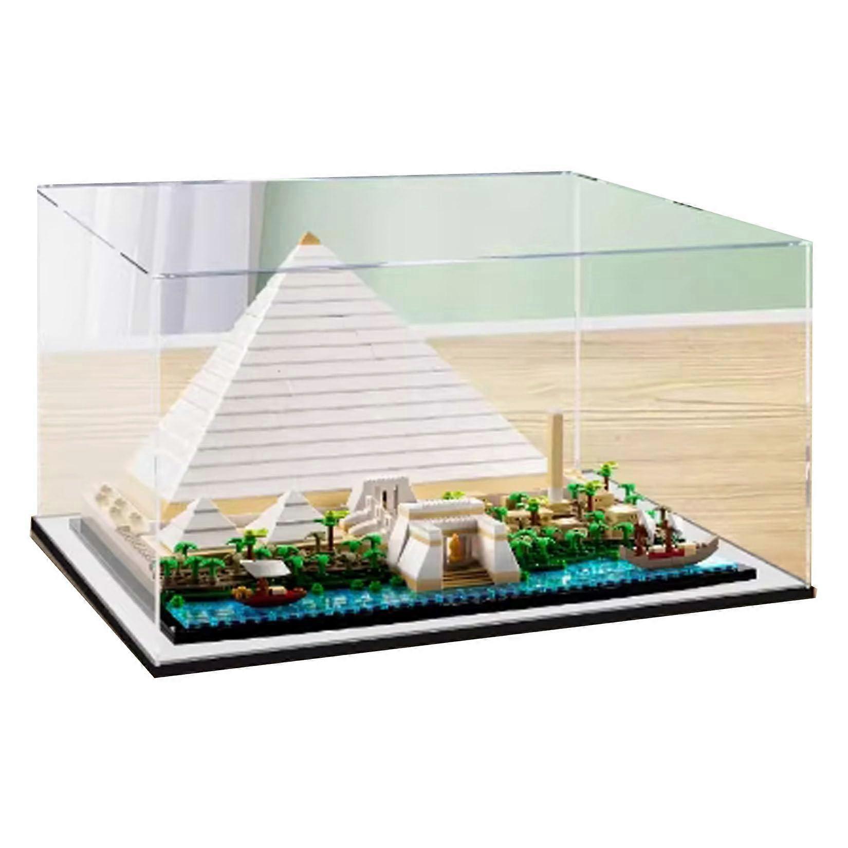 Acrylic Display Case for  21058 Pyramid Dustproof Clear UV Protection Storage Box 2mm