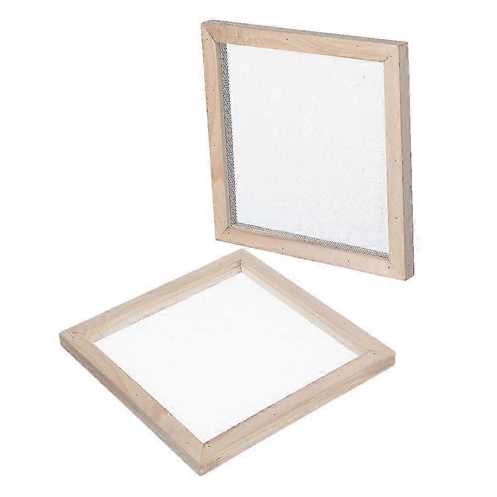 Wooden Paper Frame for DIY Use 2Pcs Screen Printing Frames for Papermaking