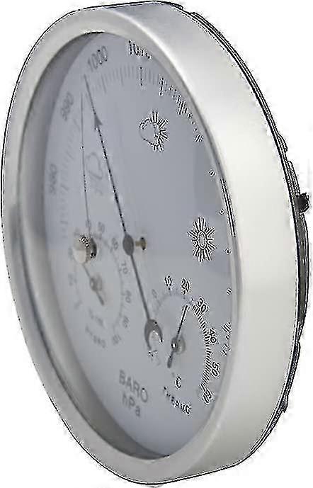 Dial Type Barometer With Thermometer Hygrometer Weather Station Barometric Pressure Measures