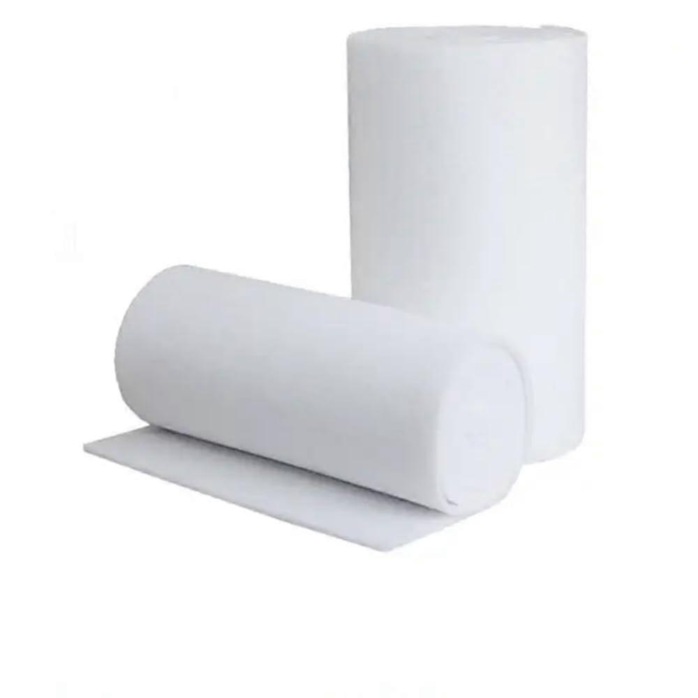 Primary Air Filter Polyester Sheet 3mm Captures Large Particles for HVAC Prefilter 1m x 1m White