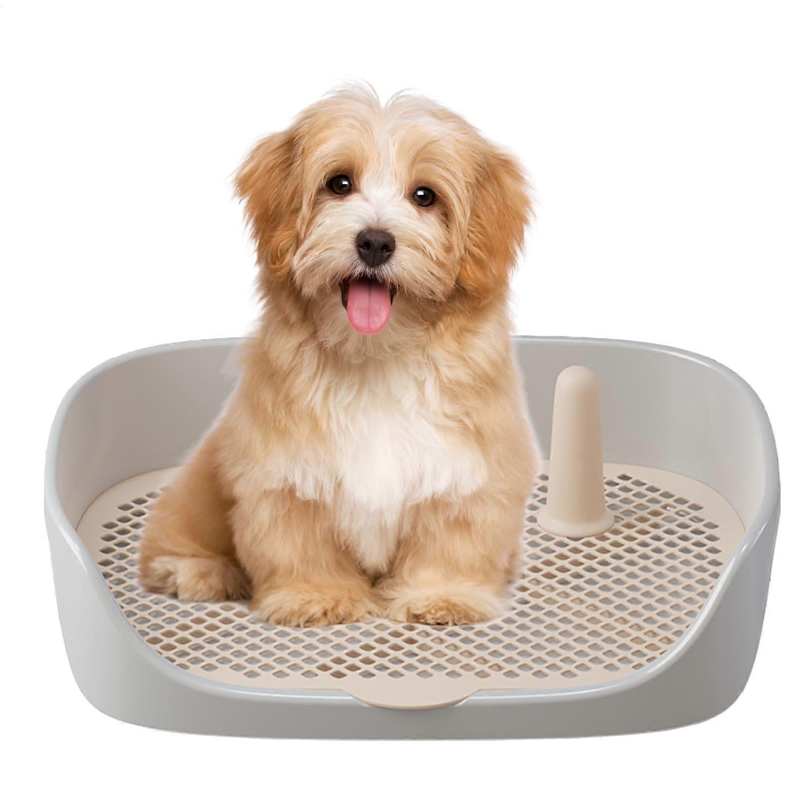 Dog Potty Training Tray with  Wall, Indoor Dog Litter Box, NonSlip Base, Easy Clean