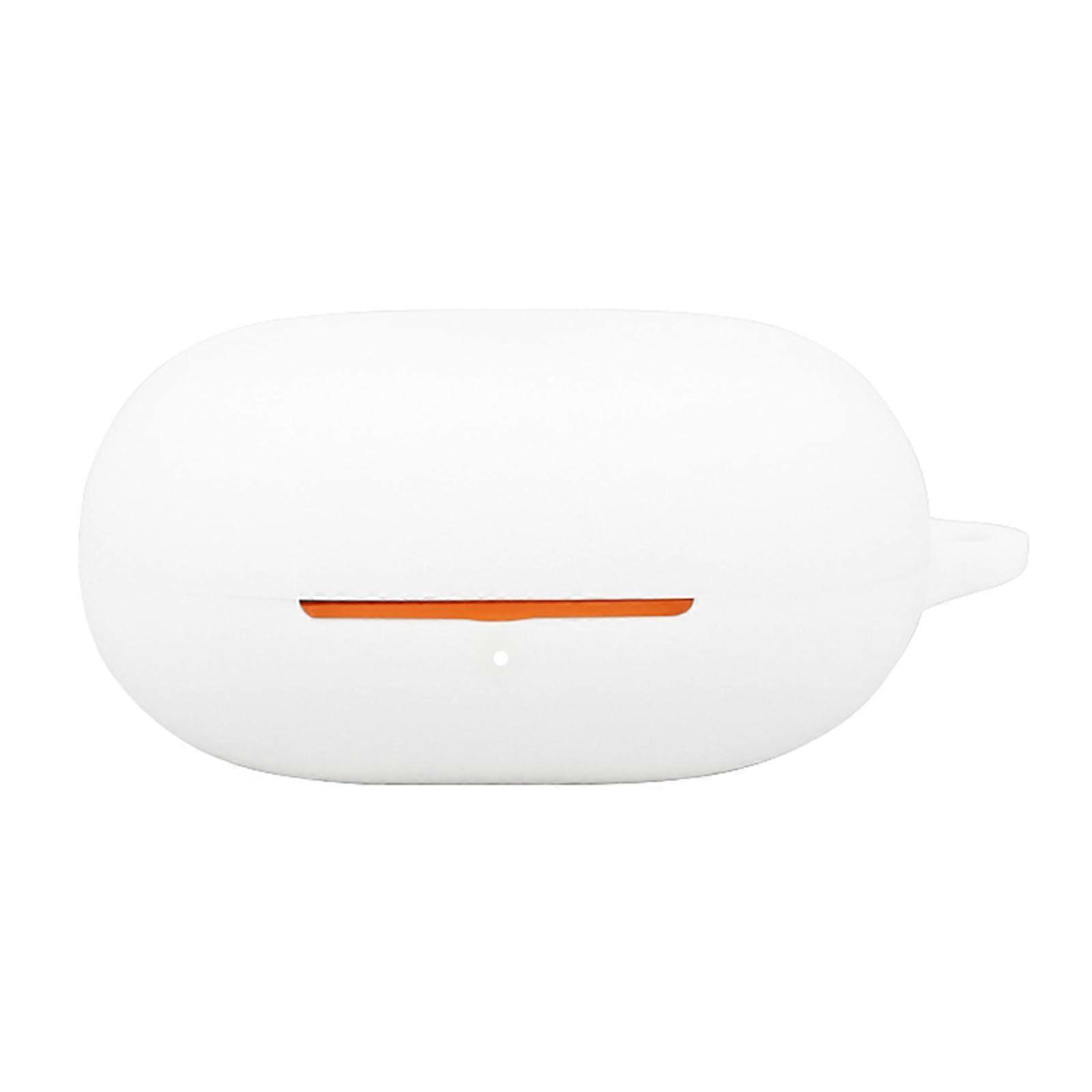 Earphone Silicone Case White Shockproof Protective Cover with Secure Grip and Washable Design