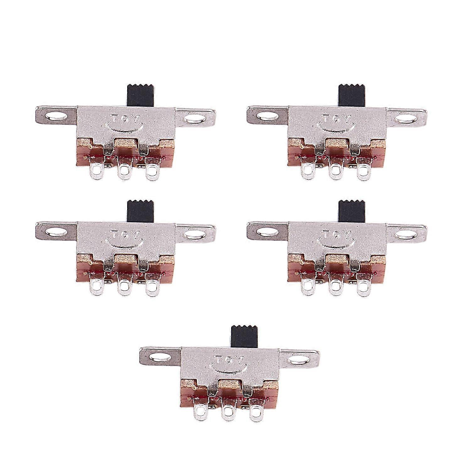 5 Pcs x On-Off 2 Position SPDT 1P2T Panel Mini Slide Switch