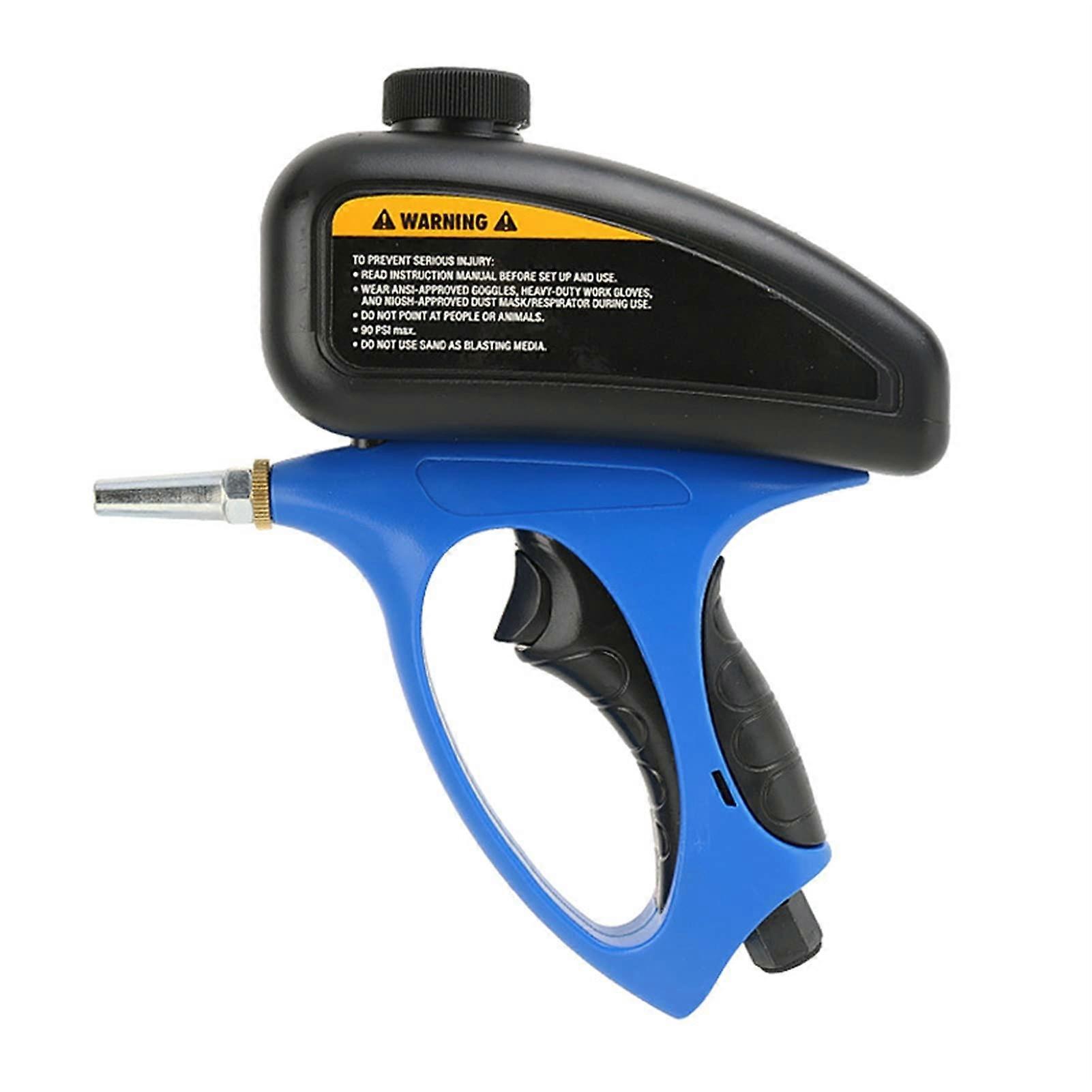 Sandblasting Gun with Adjustable Flow, Large Capacity, Handheld Portable Sand Blaster for Rust Removal