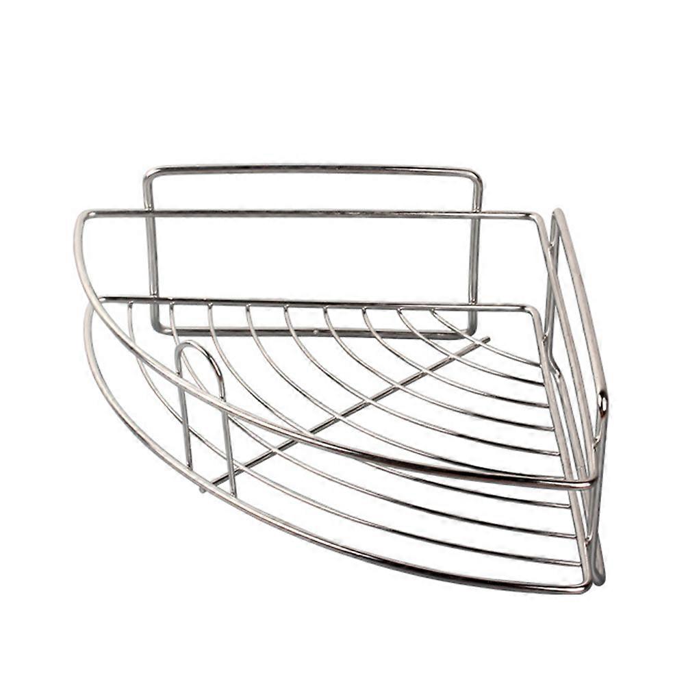 Bathroom Corner Shelf Stainless Steel for Storage Use 2Pcs Strong Suction Triangle Rack