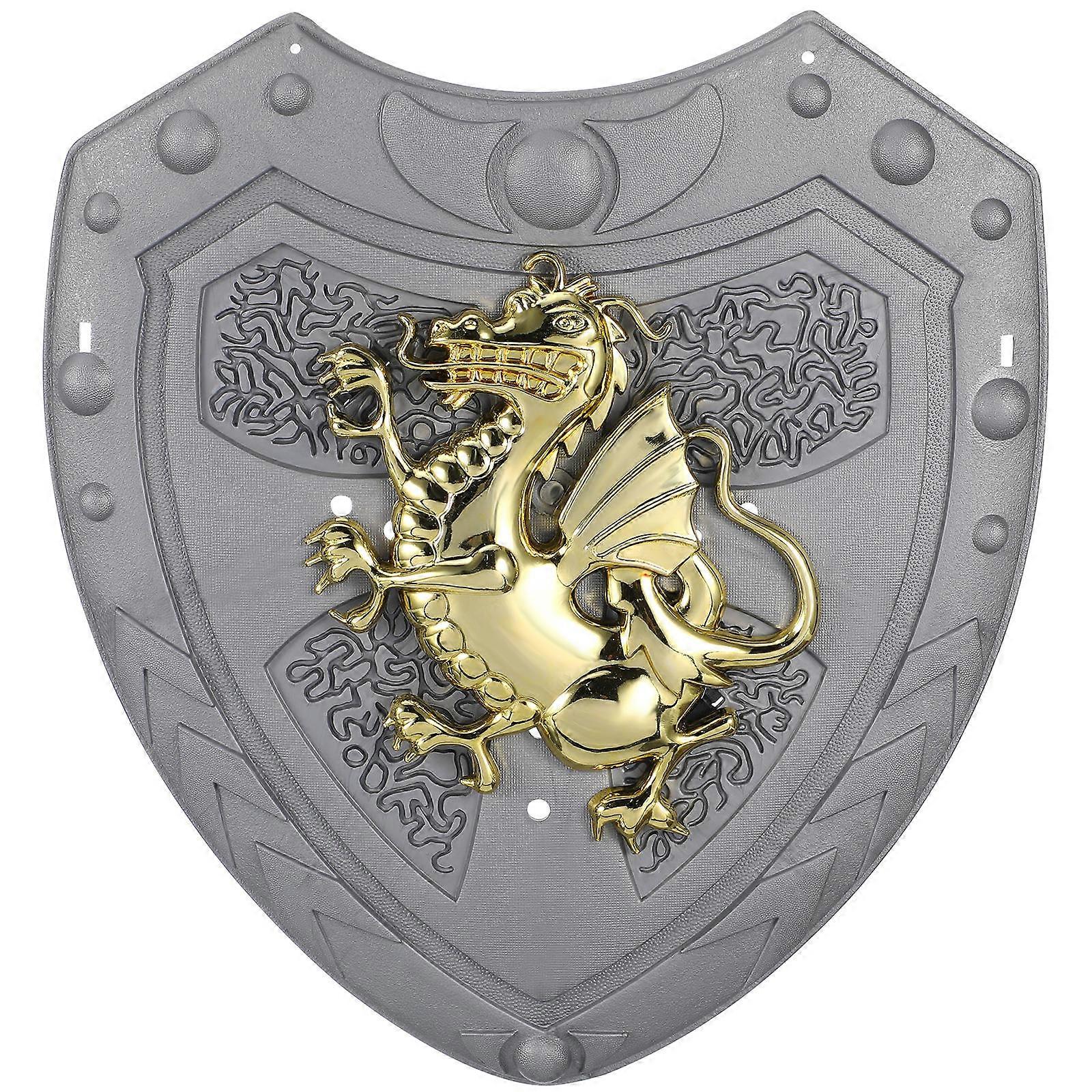 Toy Warrior Pretend Play Shield for Decoration with Silver Color