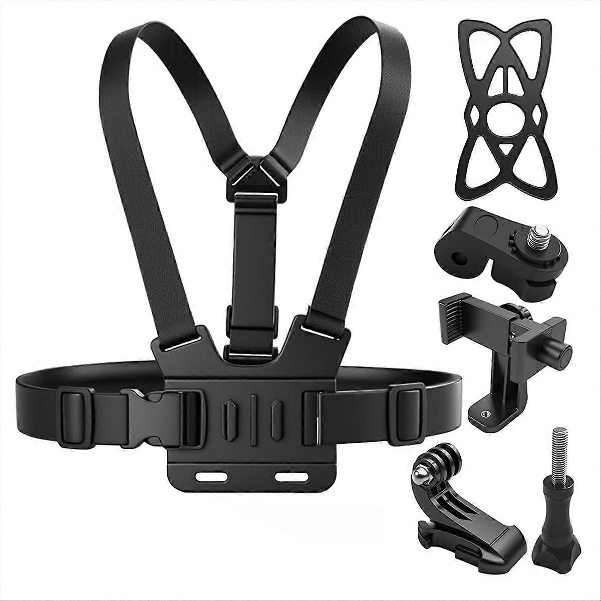 Chest Mount Strap Belt Adjustable Harness with J Hook Fastener Kit