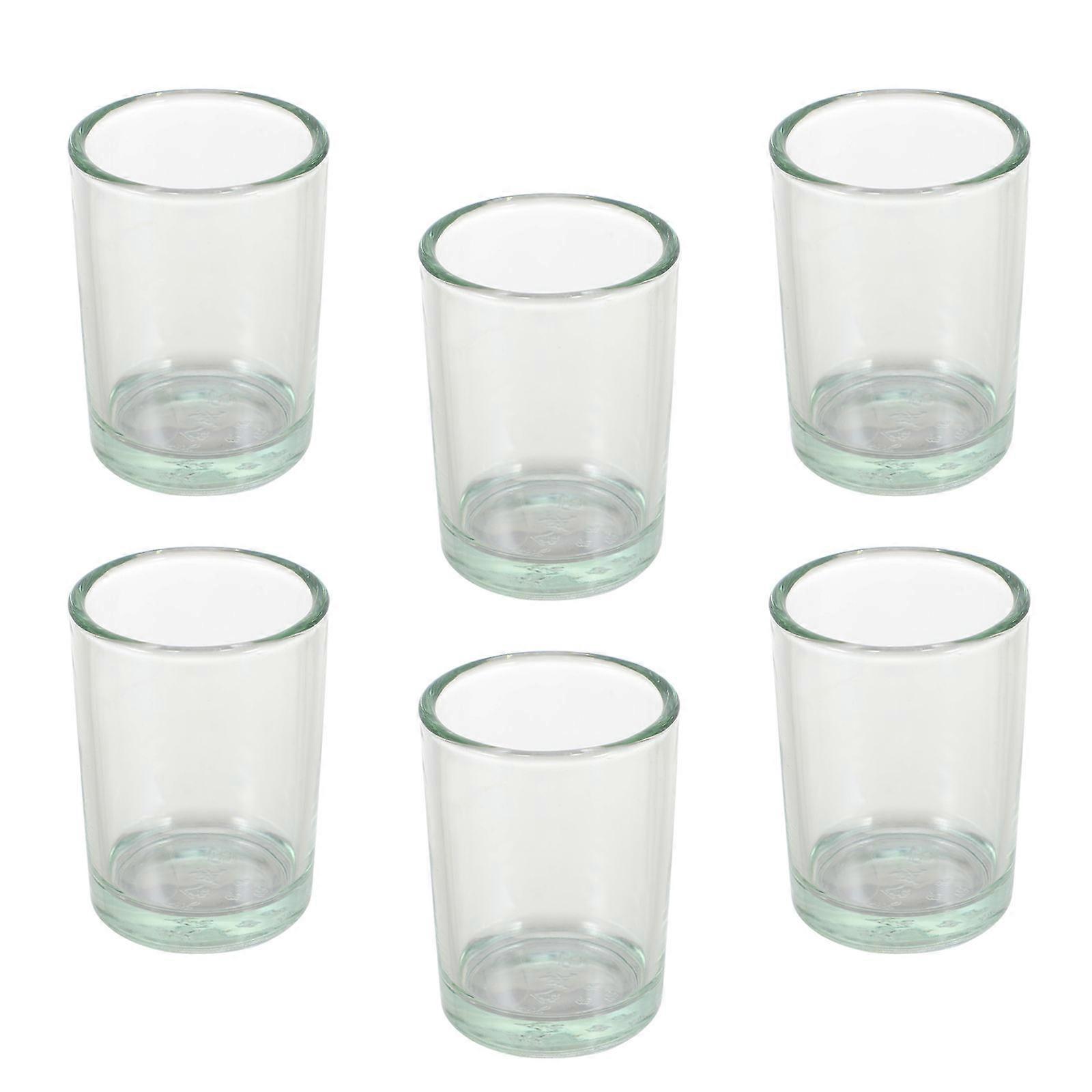 Clear Cup Tempered Glass Material for Hotel Use 6Pcs