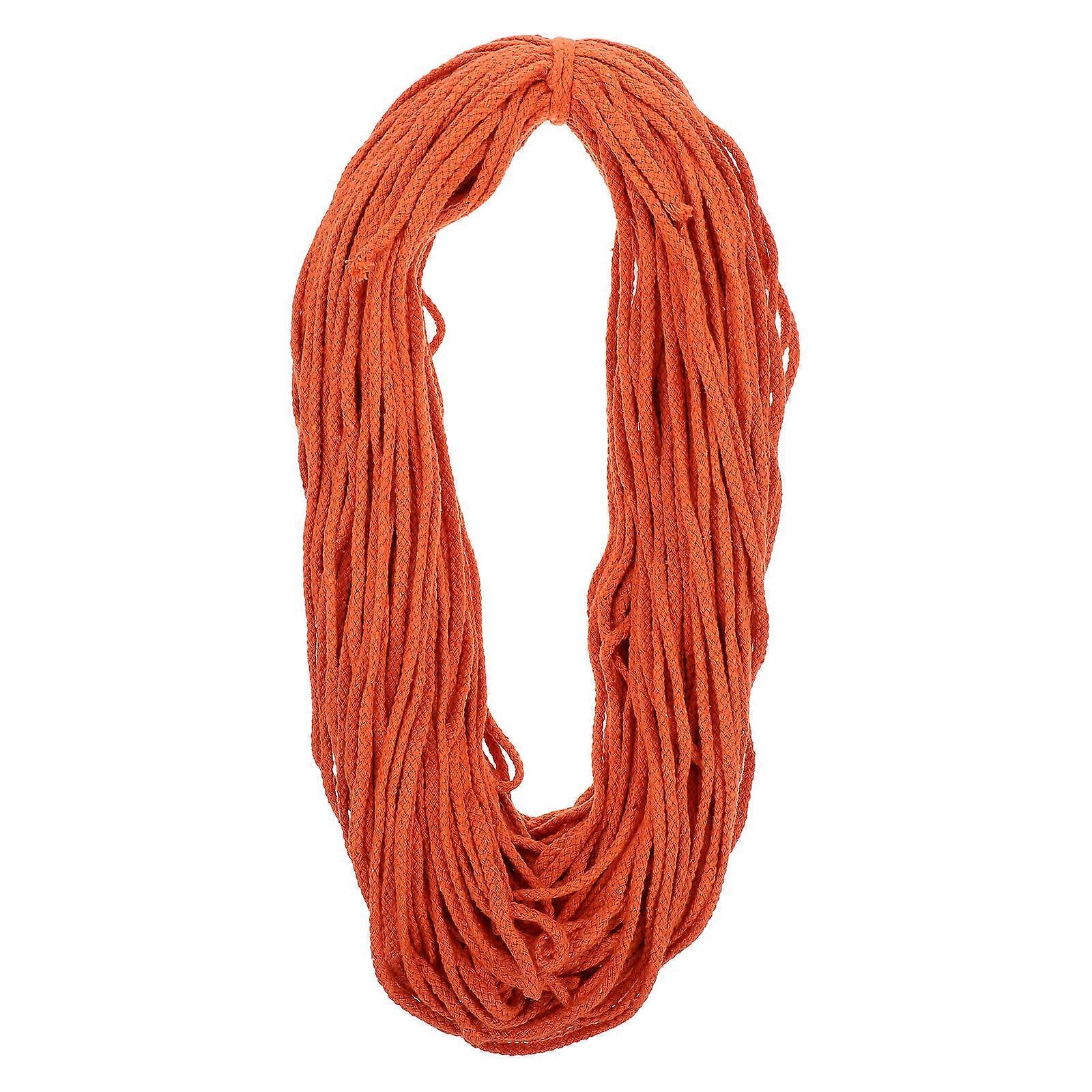 Woven Bag Thread Cotton Rope for DIY Projects 1 Roll Orange Rope