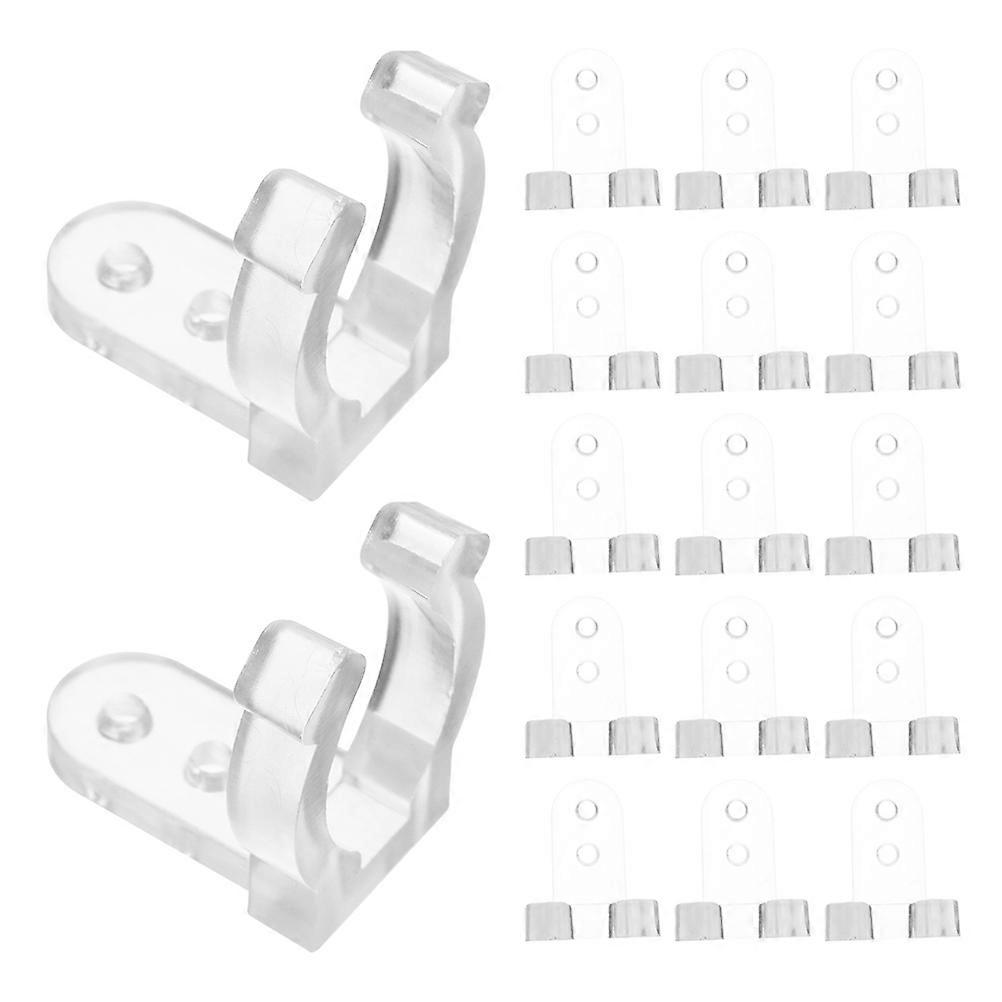 Rope Light Clips Transparent Plastic Clips for Mounting 100Pcs