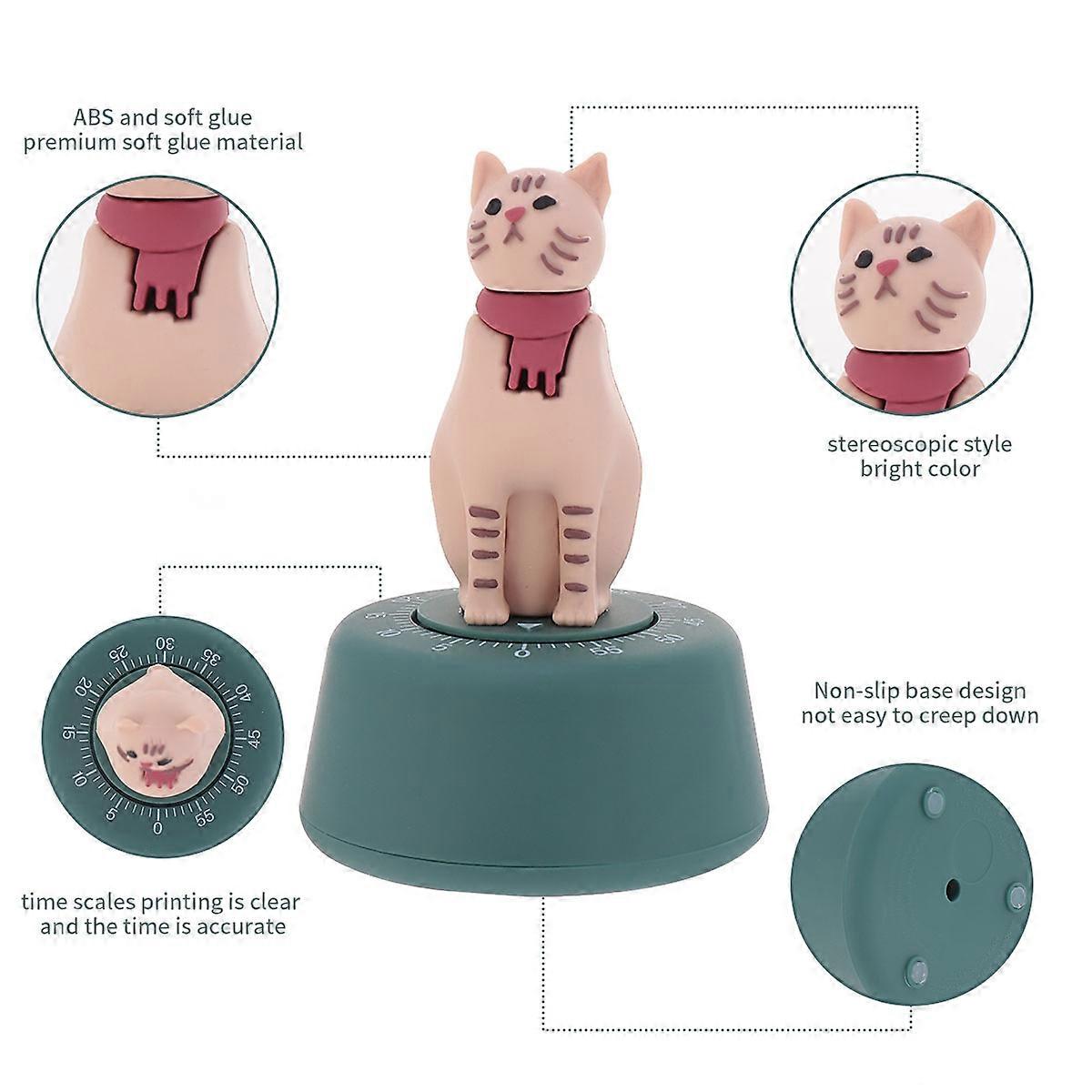 Timer Clockwork Timer for Time Keeping Cat Design Mechanical