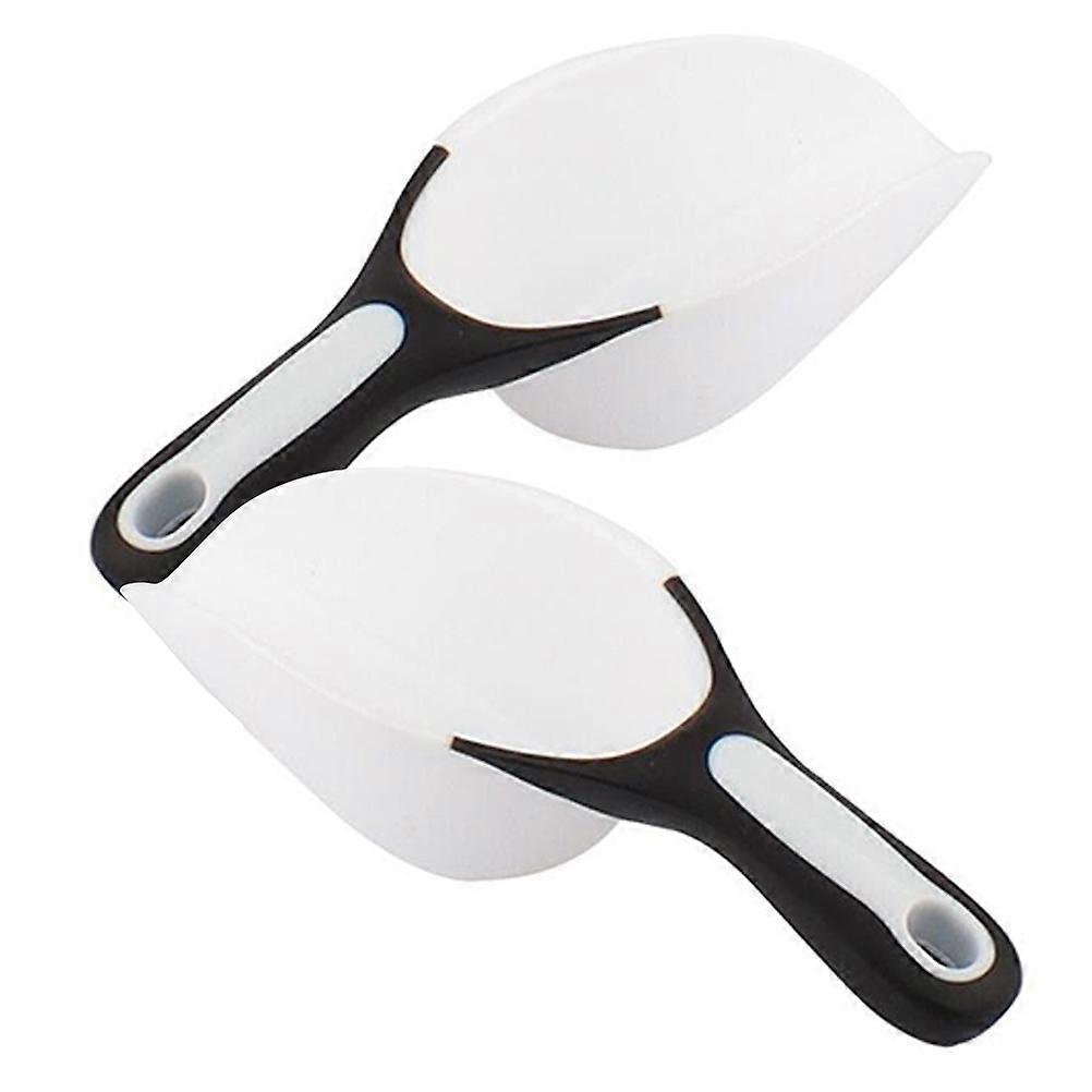 Reusable Plastic Kitchen Food Scoops for Serving Ice Cubes 2Pcs Set