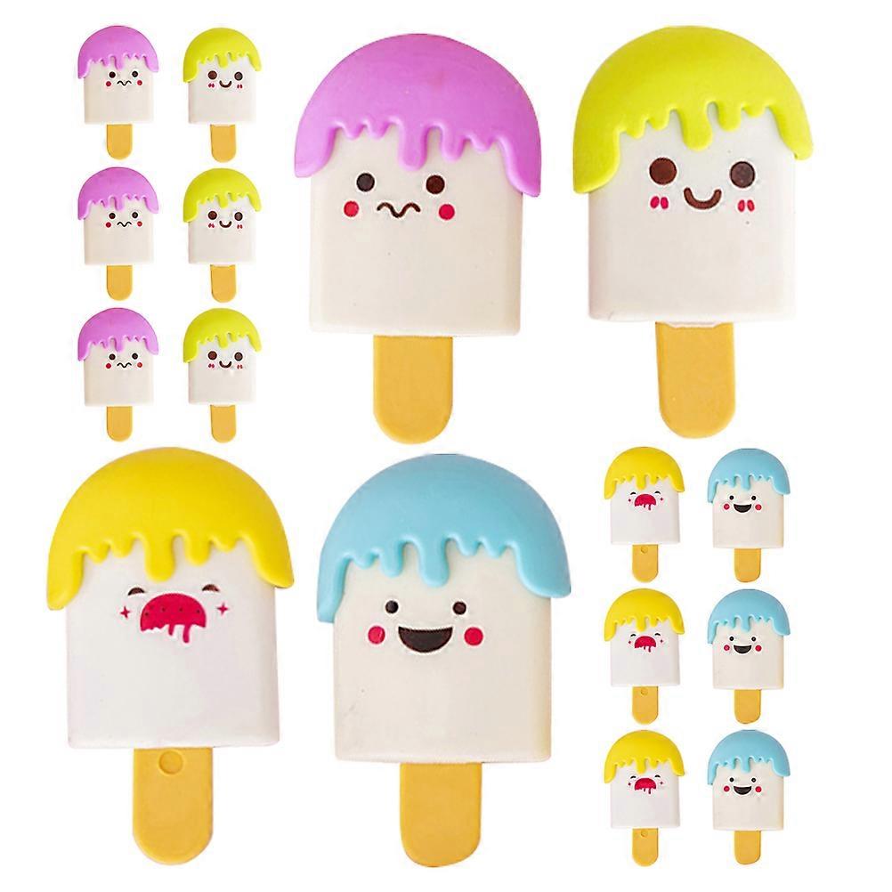 Multi-Function Ice Cream Erasers for Drawing 36Pcs Assorted Color Rubber