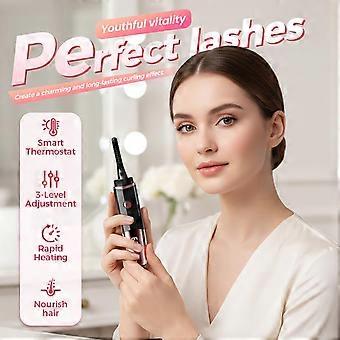 Beheizbare Wimpernzange mit USB-Ladefunktion, langlebige Heizfunktion, LED-Anzeige, 4 Temperaturstufen, beheiztes Make-up-Werkzeug (N, Kunststoff)