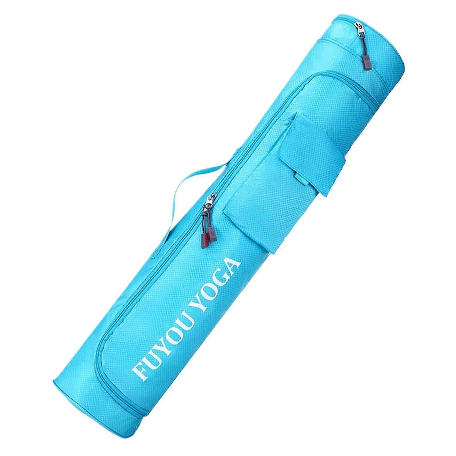 Waterproof Yoga Mat Backpack with Pockets for Women Adjustable Straps MultiPocket Blue