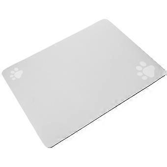 Absorbent Dog Water Bowl Mat for Pets 4Pcs Quick Dry Feeding Mat Light Grey