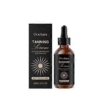 Sunless Tanning Serum Drops  60ml/2fl.oz Mild Formula, No Sunlight Needed, Safe for All Skin Types for Face & Body Bronzing