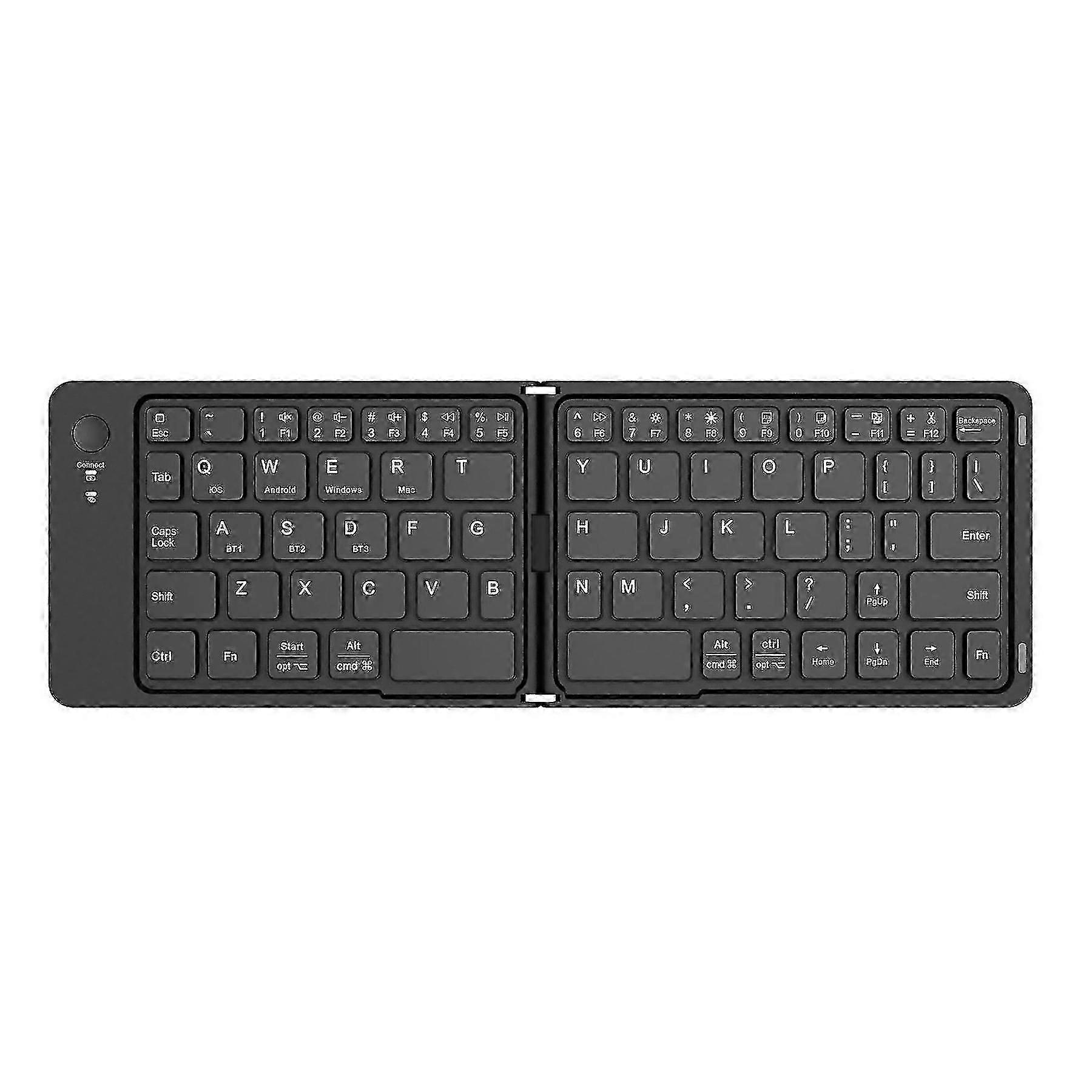 For Tablets Foldable Bluetooth Keyboard Phone Holder