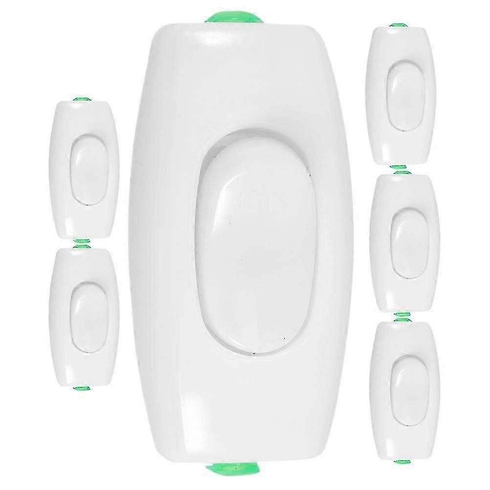 Electrical Rocker Switch Single Pole for Bedside Lamps 6Pcs