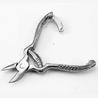 Zehennagelknipser für dicke Nägel, aus chirurgischem Stahl, gebürstetem Edelstahl, 12,7 cm lang, Podologie-Werkzeug, silberfarben, 1 Stück, 25–26 cm