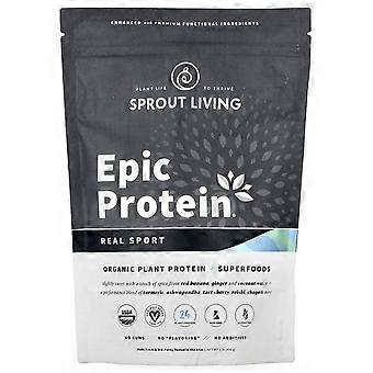 Sprout Living, Epic Protein®, Real Sport, Organic Plant Protein + Superfoods, 1 lb (456 g)