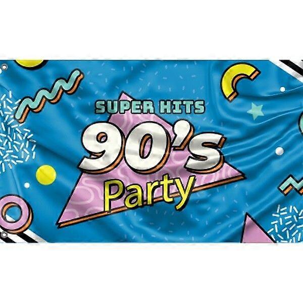 Super Hits 90 s Party Flag A0923