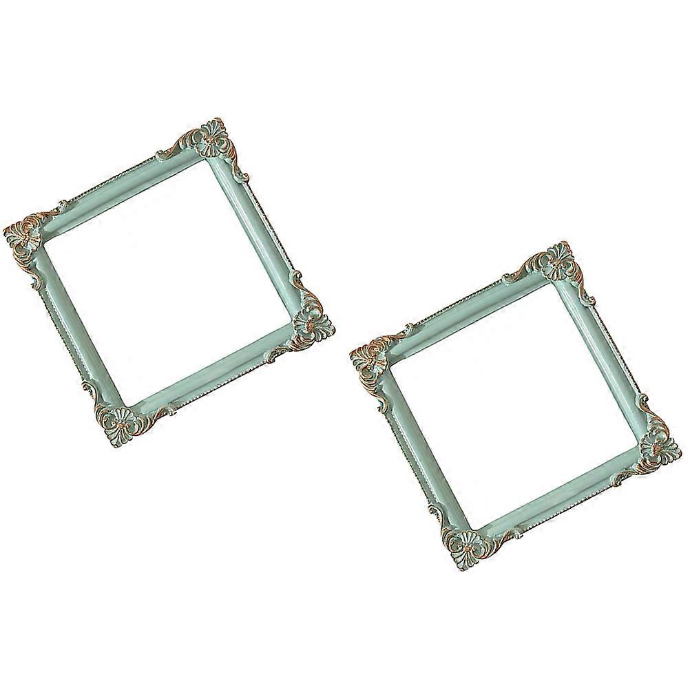 Selfie Picture Frames Resin Frames for Decoration 2Pcs Light Green
