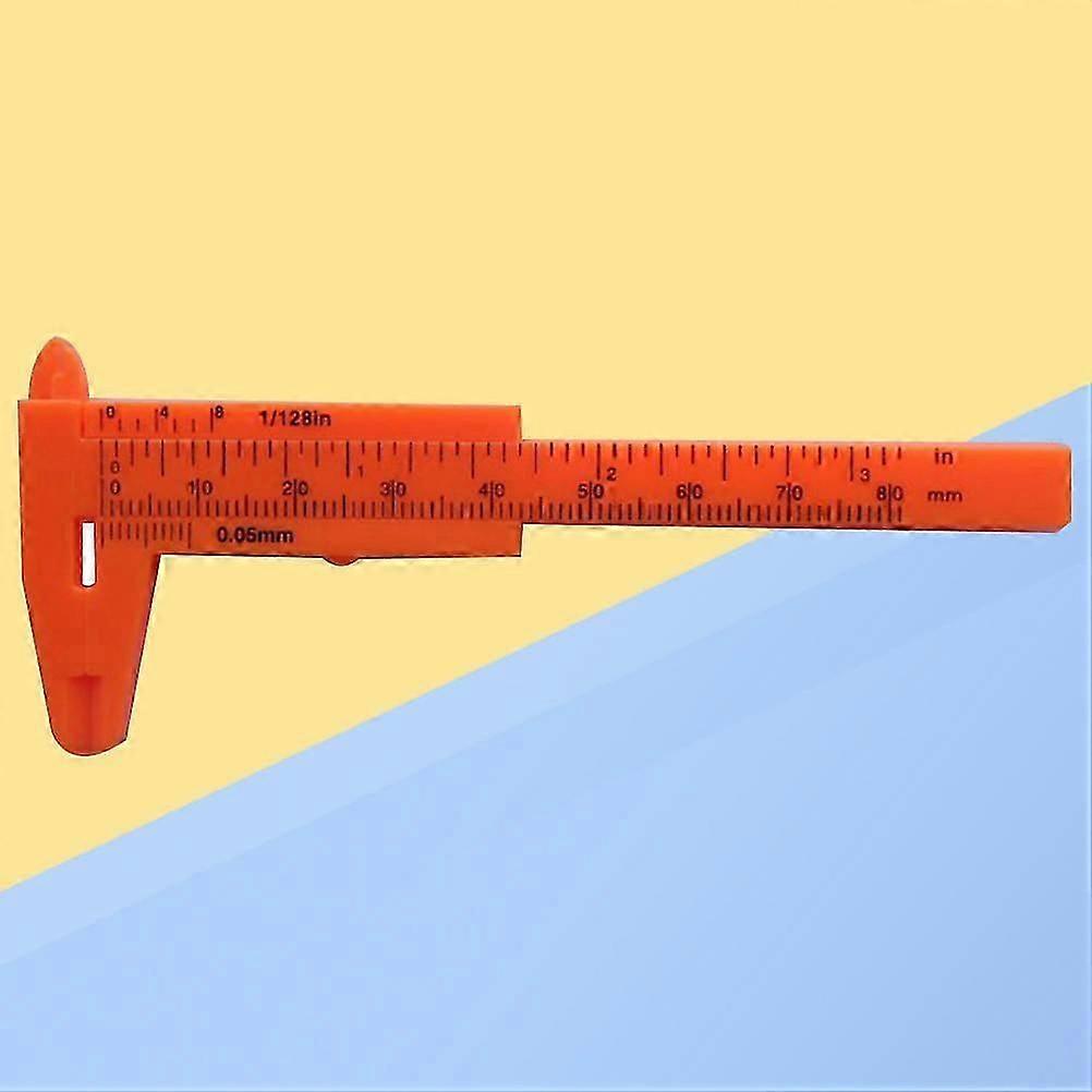 Plastic Vernier Caliper | 80mm Measuring Tool | Orange