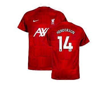 2023-2024 Liverpool Pre-Match Home Shirt (Red) (Henderson 14)