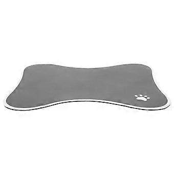 Pet Feeding Mat Cat Food Mat Non-skid Cat Bowl Mat Bone Shaped Pet Bowl Mat