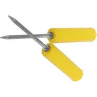Supports de canne à pêche au sol pour la pêche du bord (lot de 2), jaune résistant