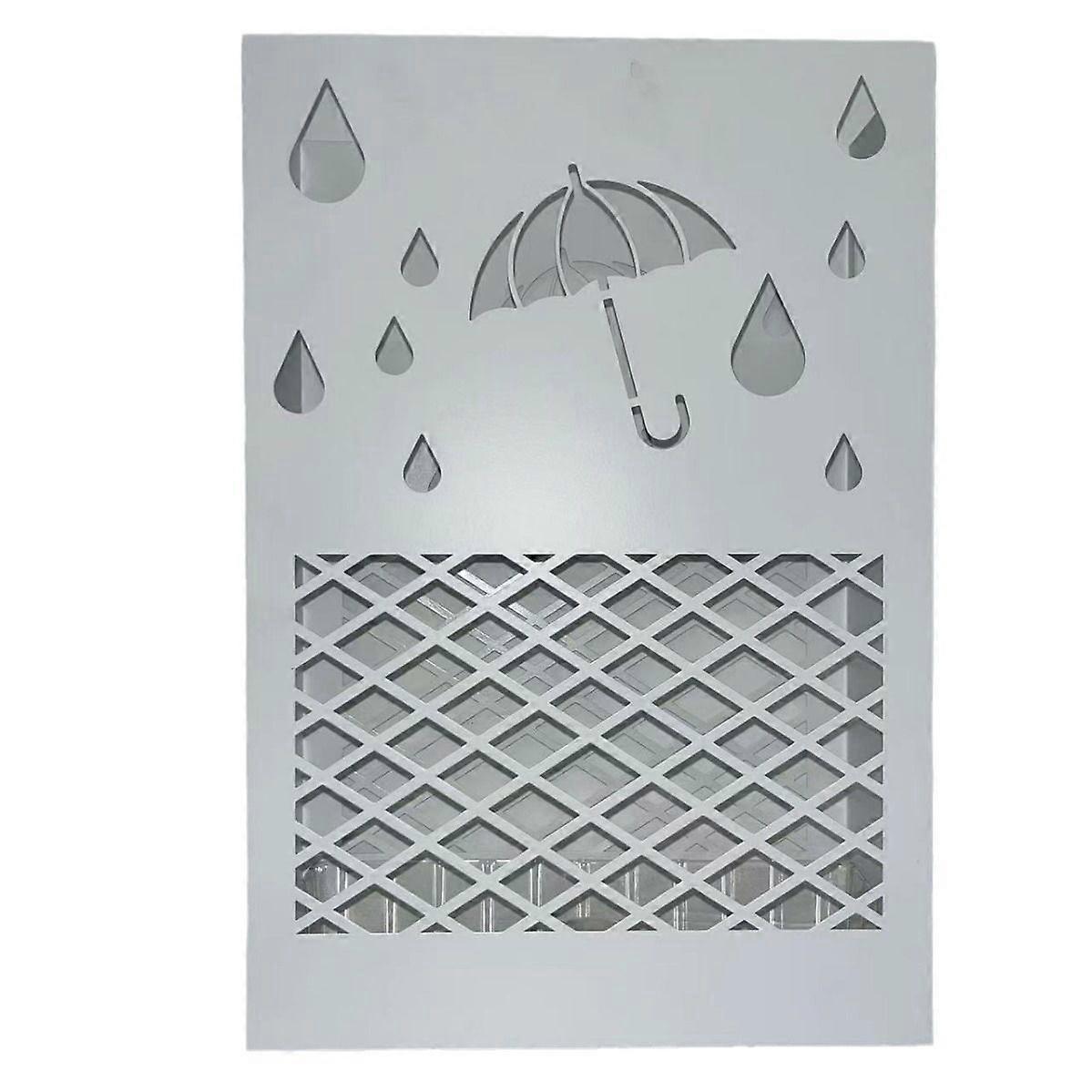 Metal Umbrella Stand, Rectangular Umbrella Holder, with Removable Water Container, Openwork Patterns, for Entryway, Office