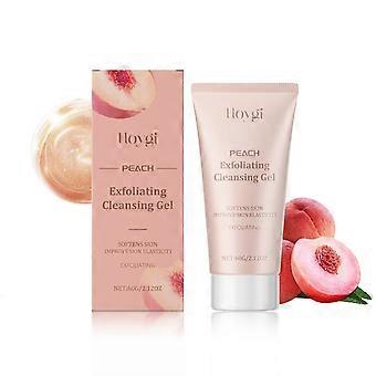 Hoygi Peeling-Gel mit Salicylsäure und Pfirsichgeschmack, sanft reinigendes Gesichtsporengel, erfrischend und feuchtigkeitsspendend