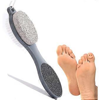 Dww-Lime for Feet, Pedicure Foot File, Double-Sided Exfoliating Scrubber, Removes Calluses, Natural Pumice Stone, Multi-Purpose 4-in-1 Foot Pedicure T