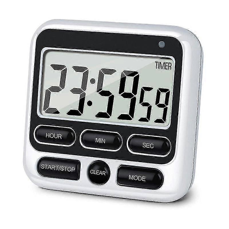 Large Screen Digital Kitchen Timer Countdown Loud Time Management Alarm Clock Interval Timing Equipment Multipurpose