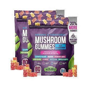 Mushroom Gummies Moisturize The Intestines Replenish Nutrients Improve Immunity, Nutrition Gels & Chews 80 Count_lyj5