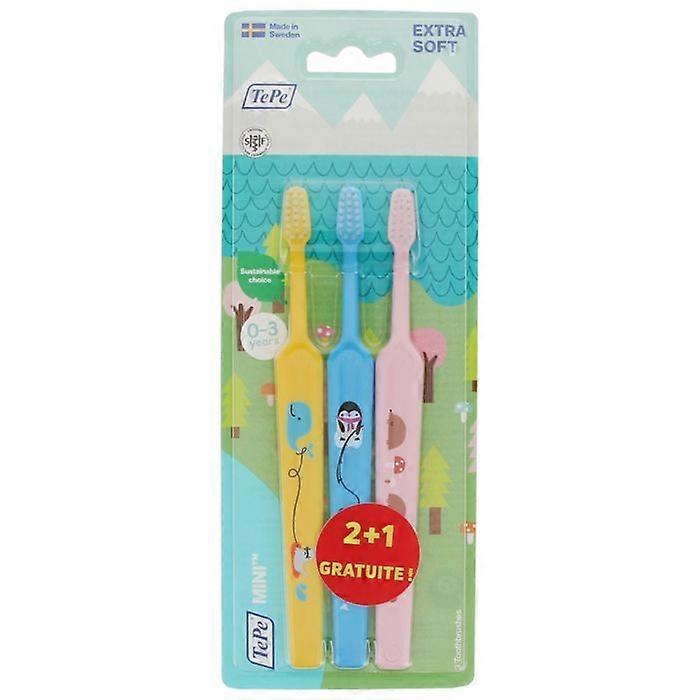 TePe Mini 3 Extra-Soft Toothbrushes with 1 Free
