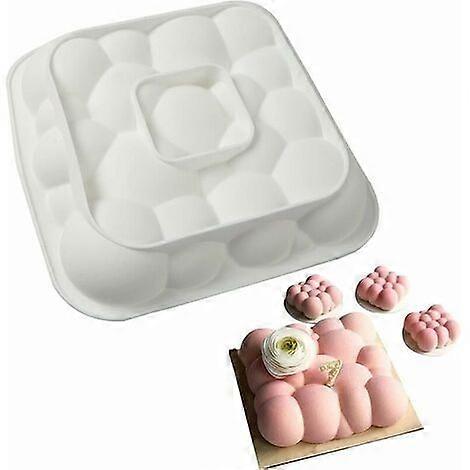 Cloud Cake Mold Silicone Bubble Cloud Mold Square Mousse Cake Baking Molds Cloud
